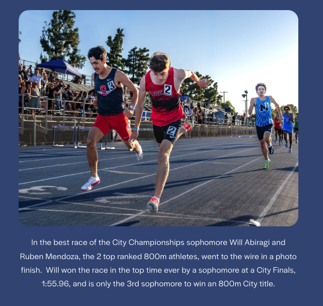 800m City Championship Finish